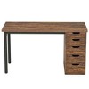 Resenkos Computer Desk, Office Desk, Study Desk,47" Computer Desk with 5 Drawers, Modern Study Table Writing Desk,Brown - 4 of 4