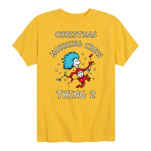 Boys' - The Cat in the Hat - Christmas Morning Crew Thing 2 Short Sleeve Graphic T-Shirt - 1 of 4