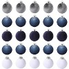 25Pcs 2.36in/6cm Velvet Christmas Tree Ball Decor, Shatterproof Plastic Ornaments for Xmas Tree Home Holiday Party Wreath Garland Fireplaces - 2 of 4