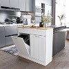 Two-Compartment Tilt-Out Trash Cabinet, Pet Proof Kitchen Trash Cabinet, Free Standing Laundry Sorter Cabinet, Laundry Hamper - 3 of 4
