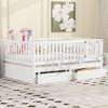 NicBex Daybed, Wooden Day Bed with Fence Guardrails and 2 Drawers, Sofa Bed Frame with Floor Bed - 2 of 4