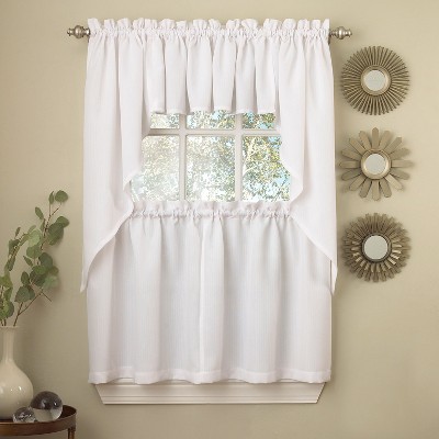 Opaque Ripcord Kitchen Window Curtains by Sweet Home Collection®