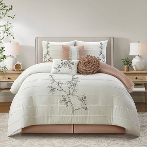 Nanshing 7pc Queen Raina Comforter Set Pink - 1 of 4