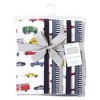 Hudson Baby Infant Boy Cotton Flannel Burp Cloths Bundle, Going Places, One Size - image 2 of 4