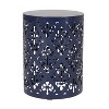 GDFStudio Verdugo Outdoor Modern Cylinder Iron Side Table - 2 of 4