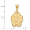 Black Bow Jewelry 10k Yellow Gold South Dakota Coyotes NCAA Large Pendant - 2 of 3