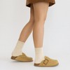 CUSHIONAIRE Women's Blain Genuine Suede Slip-On Clogs with + Memory Foam & Chic Buckle Mule - Comfortable, Non-Slip, Wide Widths Available - 4 of 4