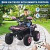 12V Electric Ride on Toys for Kids with Remote Control, Kid ATV with LED & Bluetooth, Dual 45W Motors & 3 Speed Electric Car for Kids - 2 of 4