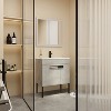 Freestanding Bathroom Vanity with Ceramic Sink, Dual-Purpose Wall-Mounted/Floor-Standing Design, Adjustable Shelf - 4 of 4