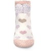 Memoi Women's Color Hearts Buttersoft Plush Lined Low Cut Socks - 2 of 4