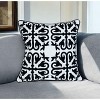 HomeRoots 20" Black and White Geometric Cotton Throw Pillow - 2 of 4