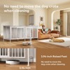 XBRIGH 78/63 Inch Dog Cage Furniture,  Double Doors Dog Kennel Furniture with Removable Divider, Thick Wooden Dog Crate Furniture for 2 Medium Dogs - 4 of 4