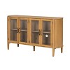 ORRD Large 4-Door Storage Cabinet, 58" Modern Entryway Cabinet for Living Room, Glass & Gold Accent Hallway Organizer with Adjustable Shelves - 4 of 4