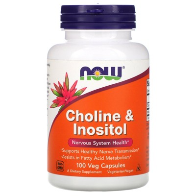 Now Foods Choline & Inositol, 100 Veg Capsules, Mineral Supplements