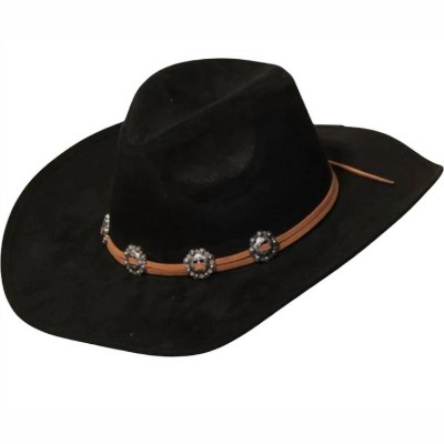 Women's Nashville Flower Charm Double Strap Cowgirl Hat - ANARCHY STREET