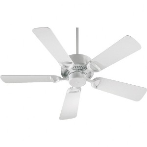 Quorum Lighting Estate 42 White Ceiling Fan, 5 Blades, Optional Light Kit, 3 Speed, Dry Rated - 1 of 1
