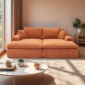 87" Oversized Sectional Sofa Bed with Double Lounge Chaise - 1 of 4