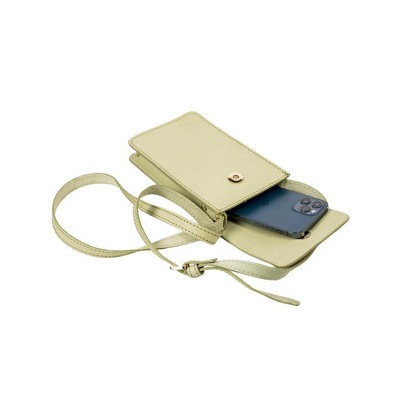 THE DUST COMPANY Leather Phone Holder Pistachio Silicon Valley Collection
