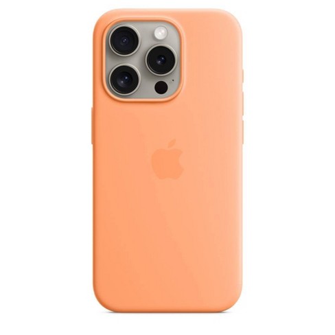 Apple Iphone 15 Pro Silicone Case With Magsafe - Orange Sorbet : Target