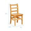 ECR4Kids Three Rung Ladderback Chair, Classroom Seating, Natural, 2-Pack - 2 of 4