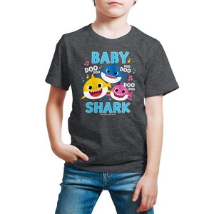 Boys' - Baby Shark - Baby Shark Family Doo Doo Doo Short Sleeve Graphic T-Shirt - 1 of 4