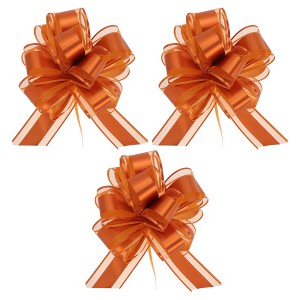 Unique Bargains Matte Bows for Gift Wrapping Christmas Decorative 47.24"x1.97" 3Pcs - 1 of 4