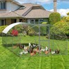 Large Metal Chicken Coop, Chicken Runs for Yard with Cover, Chicken Run with Double Door, and Tri-Supporting, Walk in Chicken Coop for Outdoor - 2 of 4