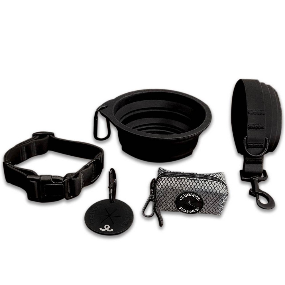 Besties Adventure Dog Leash Set - Black - M - 5pk