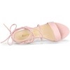 Allegra K Women's Back to College Lace Up Block High Heels Sandals - 4 of 4