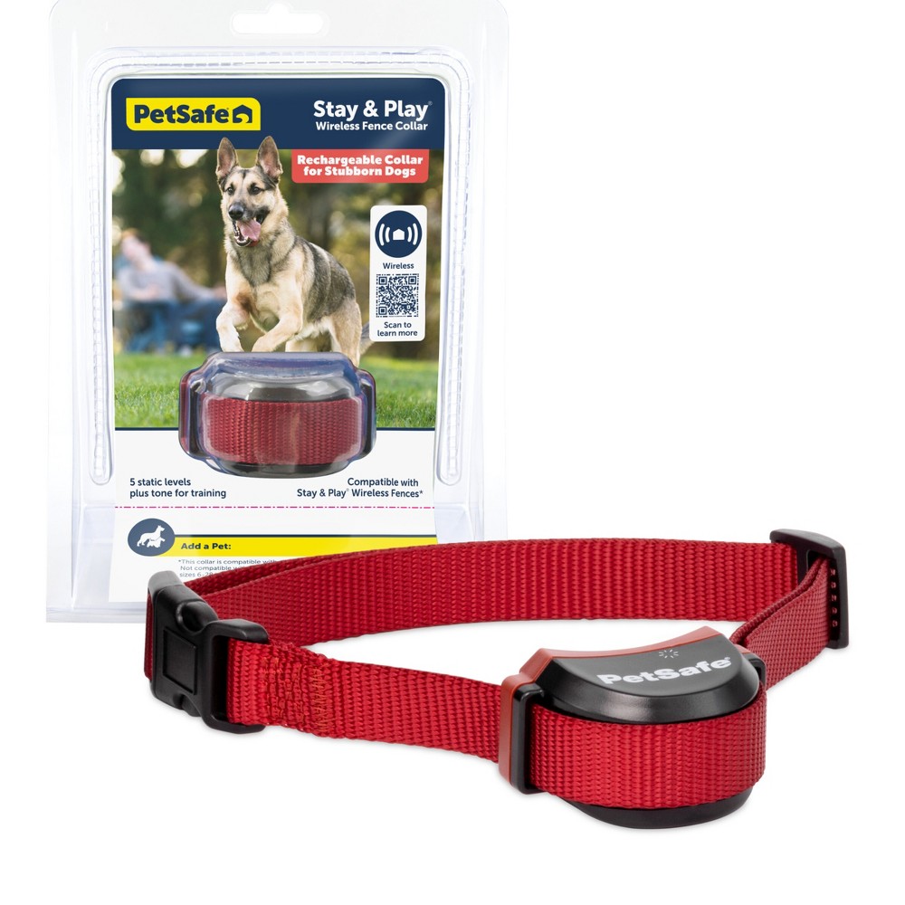 PetSafe Stubborn Dog Stay and Play Adjustable Wireless Fence Receiver Collar - Black