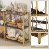 46.5 Inch Console Table with 3-Tier Shelves, Sofa Table, Entryway Table, Compact Multipurpose Shelf Display Rack, Double Size Storage Display Rack - 3 of 4