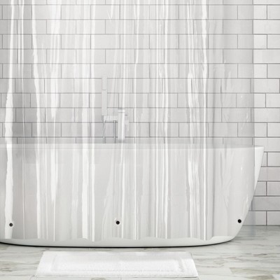 mDesign Premium Waterproof Vinyl Shower Curtain Liner, 10 Guage
