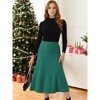 INSPIRE CHIC Women's Elastic High Waist A-Line Ribbed Knit Sweater Skirt - 2 of 4
