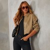 VICI Womens Kelsea Cropped Faux Leather Shacket - 4 of 4