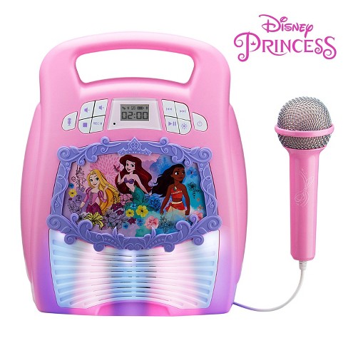 Disney Princess Bluetooth Portable MP3 Karaoke Machine Player Light Show Store Hours of Music built in Memory Sing Along using Real Working Microphone Usb Port Expand Content Disney Multi Princess