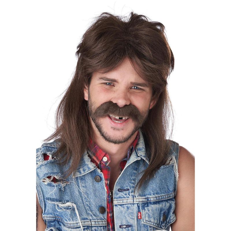 California Costumes The Lone Wolf Mullet Men's Wig, 1 of 4