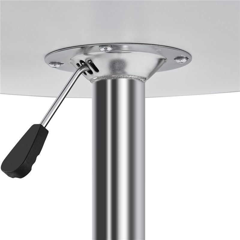 Yaheetech Adjustable Pub Round Table Counter Height Bistro Table w/ 360° Swivel MDF Tabletop, 5 of 8