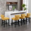 Lyngins Luxury Counter Height Bar Stool Set of 2, Waist-Wrapping Backrest, Counter Stools with Back Buttons, Dining Chairs for Kitchen/Home Bar - 4 of 4