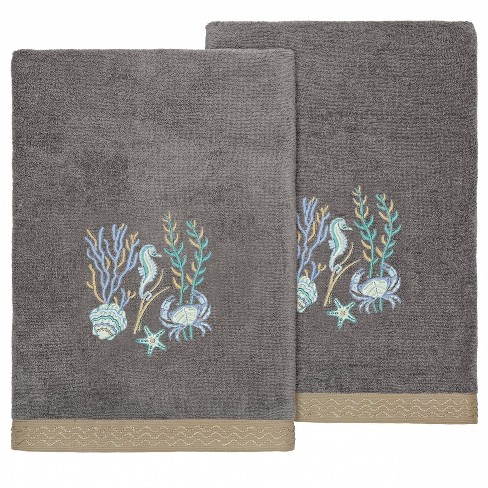 By the Sea Embroidered Bath Towel Set