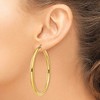 Black Bow Jewelry 4mm x 55mm 14k Yellow Gold Classic Round Hoop Earrings - 3 of 4