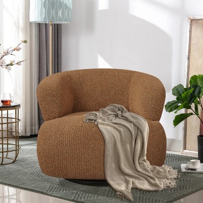 Nebula Vortex 33.1''Swivel Barrel Accent Chairs Upholstered Living Room Round Armchair