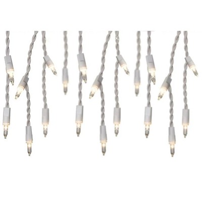 GE 300-Count ConstantON Clear Mini Incandescent Icicle Christmas Lights 8.8-Feet