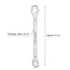 Unique Bargains 3cr13 Stainless Steel Chrome Plated Thin Metric Double Open-Ended Wrench - 2 of 4