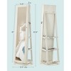 360 Swivel Jewelry Cabinet, Mirror Jewelry Cabinet, Over-the-Door Organizer with Jewelry Storage Interior Mirror, Jewelry Armoire, Gift Idea - 3 of 4
