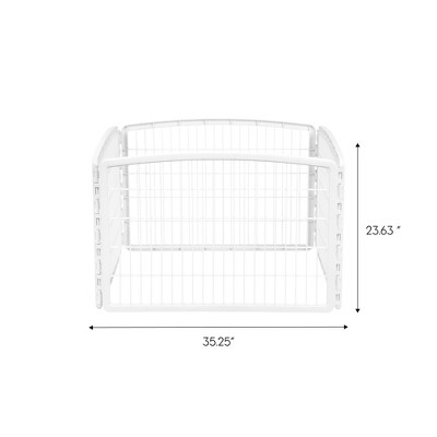 White Plastic 4-Panel Pet Playpen for Small and Medium Dogs