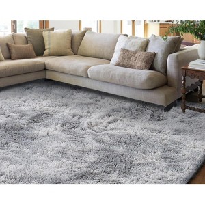 AMERLIFE Area Rug with Shaggy High Pile, Soft Carpet for Living Room and Bedroom - 1 of 4