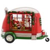 YOOCOZZ Christmas Ornaments Decor-11.3x4.4x8" Xmas Plastic/Resin Camper With Mr & Mrs Santa Tea Time Led/Water Spinning/2 Way Switch, 3*AA Required - 2 of 4
