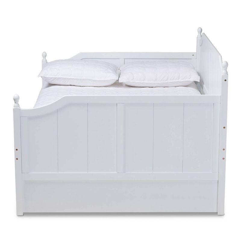 Full Millie Wood Daybed with Trundle White - Baxton Studio, 4 of 11