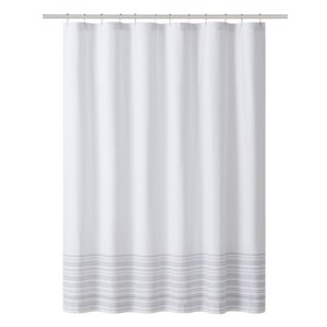 Blue Loom Shower Curtain and Hooks Set - 1 of 4