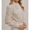 Women's Floral Print Button Down Blouse - BluIvy - 2 of 4